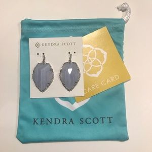 Kendra Scott Corley Earrings in Blue Lace Agate